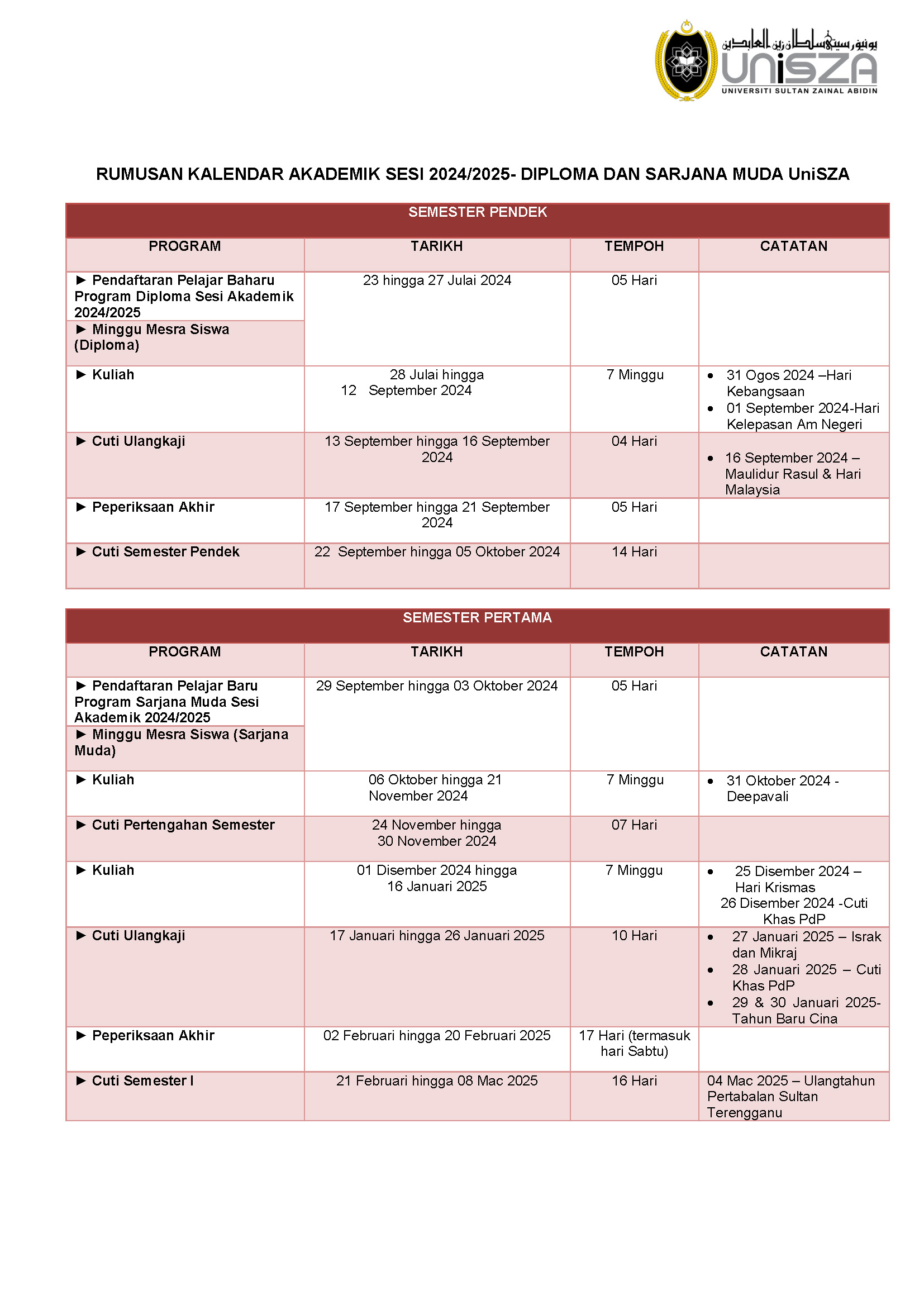 Kalendar Akademik24 25